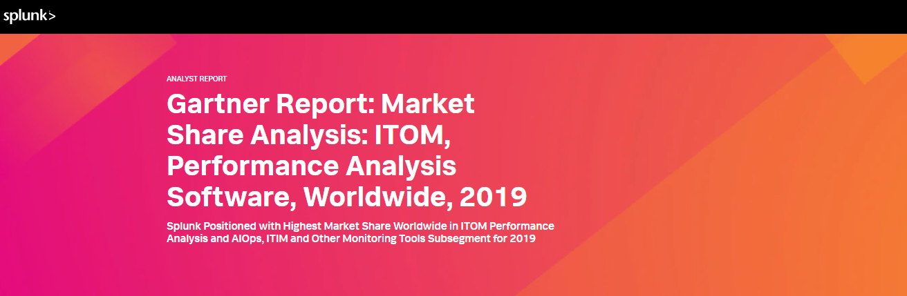 Gartner Report: Market Share Analysis: ITOM, Performance Analysis Software, Worldwide, 2019