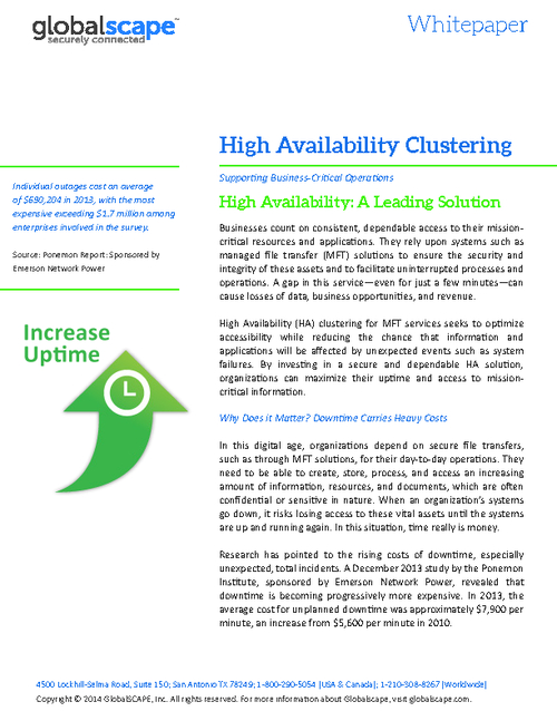 Business Continuity: Leveraging High Availability Clustering