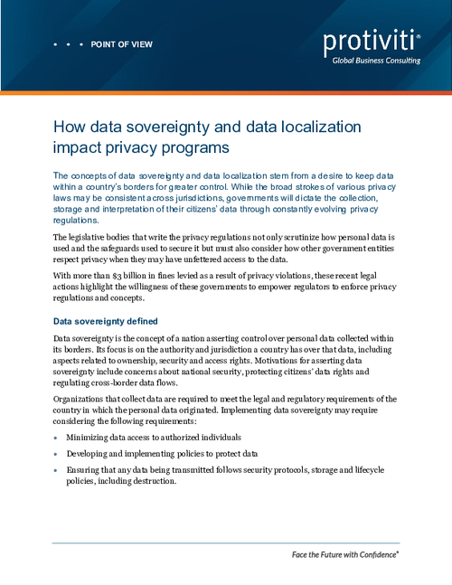 How Data Sovereignty and Data Localization Impact Privacy Programs