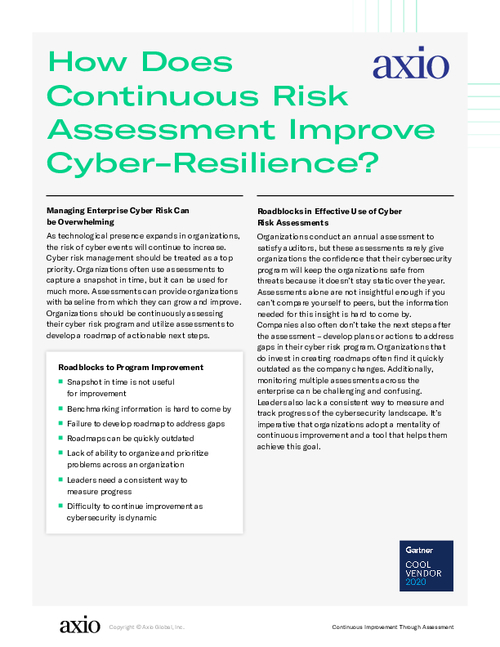 How Does Continuous Risk Assessment Improve Cyber-Resilience?