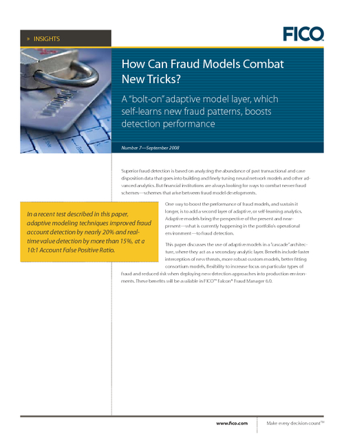 How Can Fraud Models Combat New Tricks?