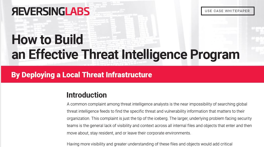 How to Build an Effective Threat Intelligence Program