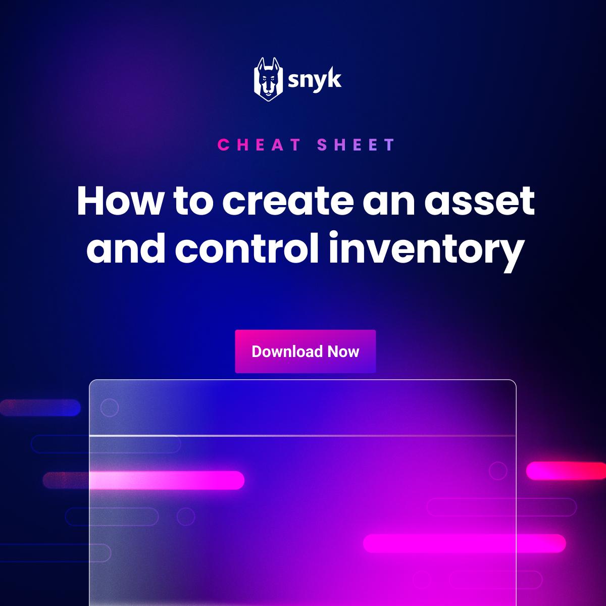 How to Create an Asset and Control Inventory