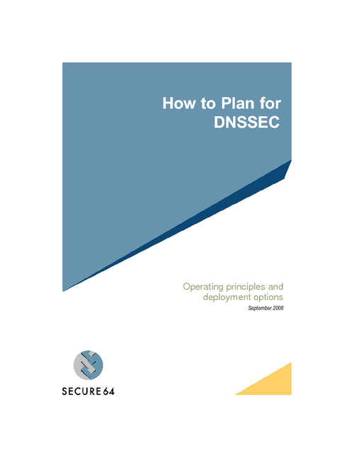 How to Plan for DNSSEC