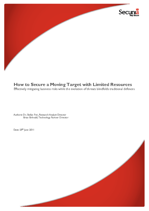 How to Secure a Moving Target with Limited Resources