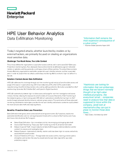 HPE User Behavior Analytics