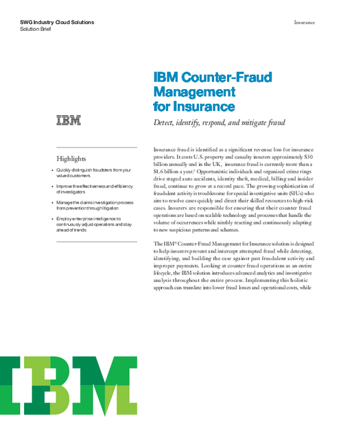 Counter-Fraud Management for Insurance