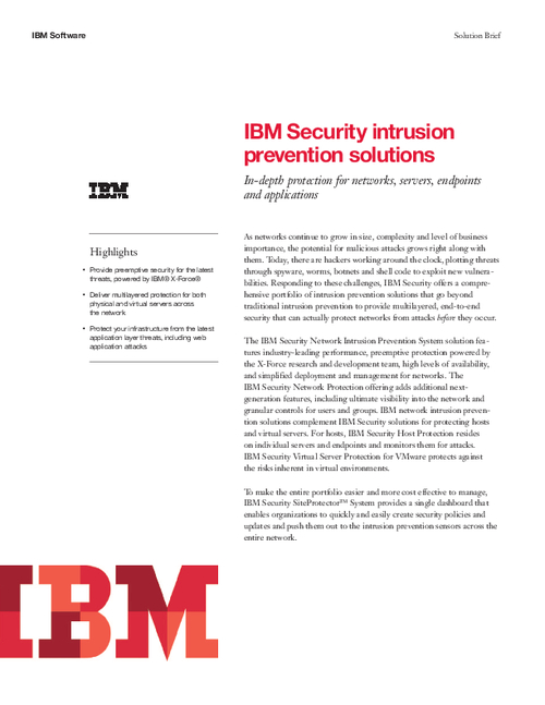 IBM Security Intrusion Prevention Solutions