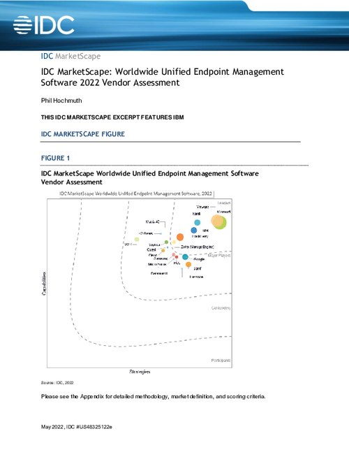 IDC MarketScape: Worldwide Unified Endpoint Management Software 2022 Vendor Assessment