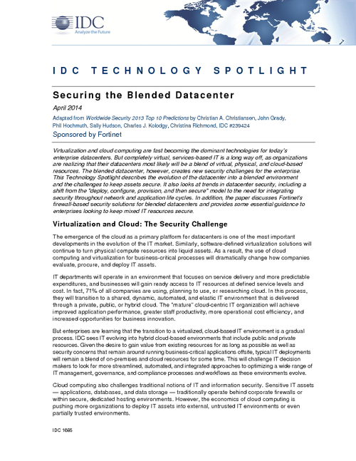 Securing the Blended Data Center