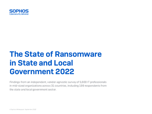The Impact of Ransomware: On State and Local Government 2022