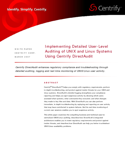 Implementing Detailed User-Level Auditing of UNIX and Linux Systems