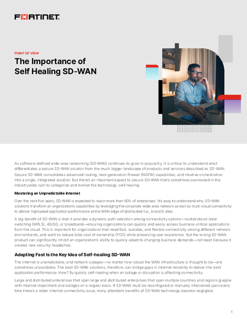 The Importance of Self Healing SD-WAN