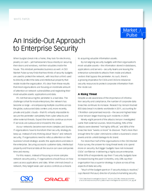 An Inside-Out Approach to Enterprise Security