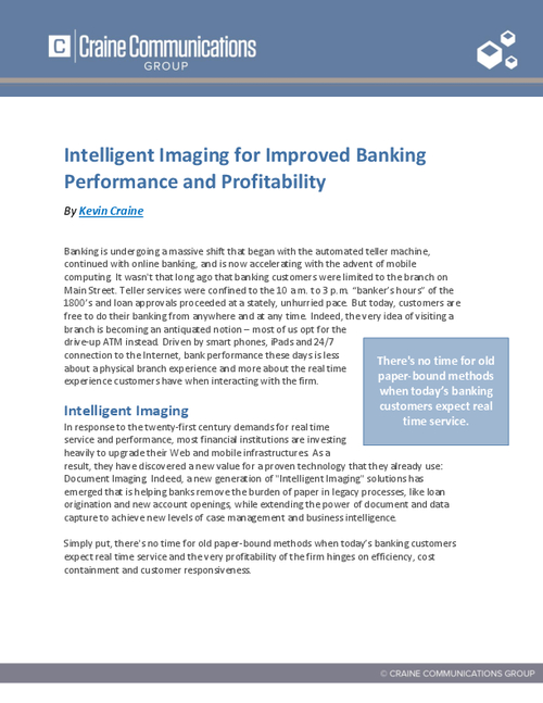 Intelligent Imaging for the Real Time World