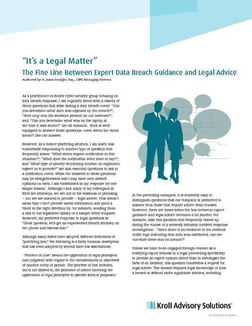 It's a Legal Matter