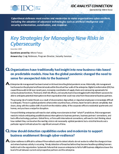 Key Strategies for Managing New Risks in Cybersecurity