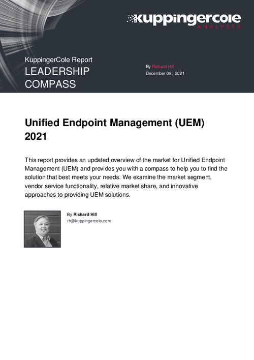KuppingerCole Report Leadership Compass UEM 2021