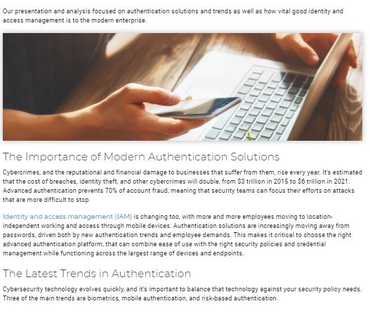 The Latest Trends in Advanced Authentication