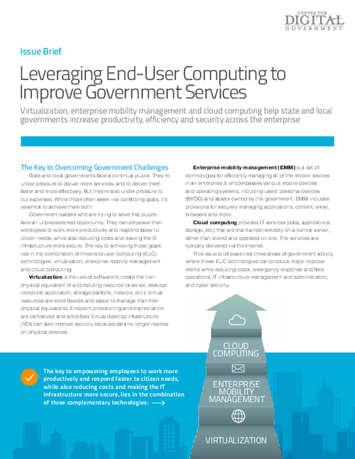 Building an Unified Approach to End-User Computing to Improve Govt. Services