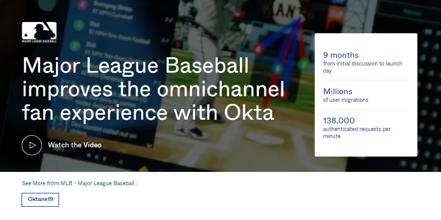 Major League Baseball improves the omnichannel fan experience with Okta