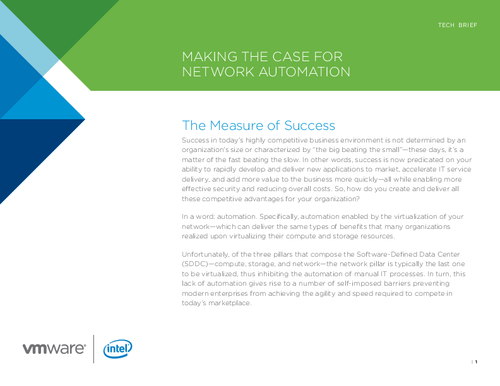 Making a Case for Network Automation