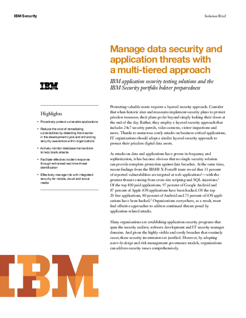 Manage Data Security and Application Threats With a Multi-Tiered Approach