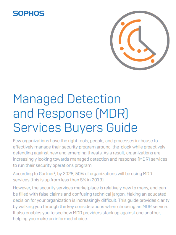 Managed Detection and Response (MDR) Services Buyers Guide