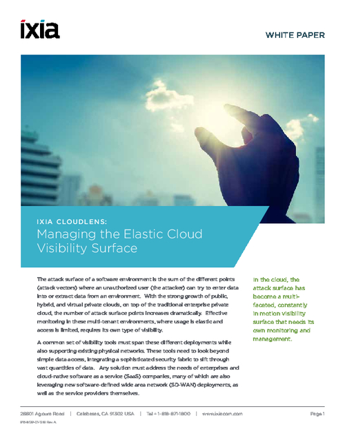 Managing the Elastic Cloud Visibility Surface