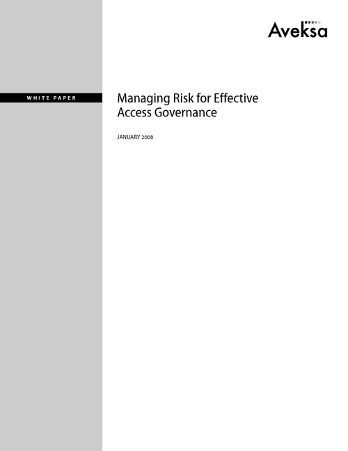 Managing Risk for Effective Access Governance