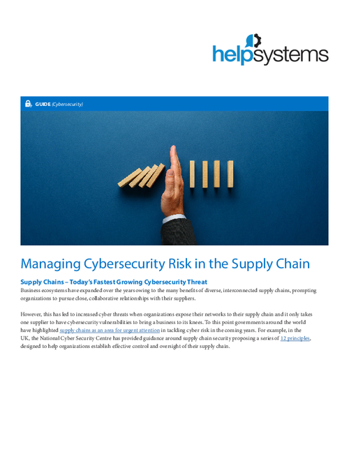 Managing Supply Chain Risk