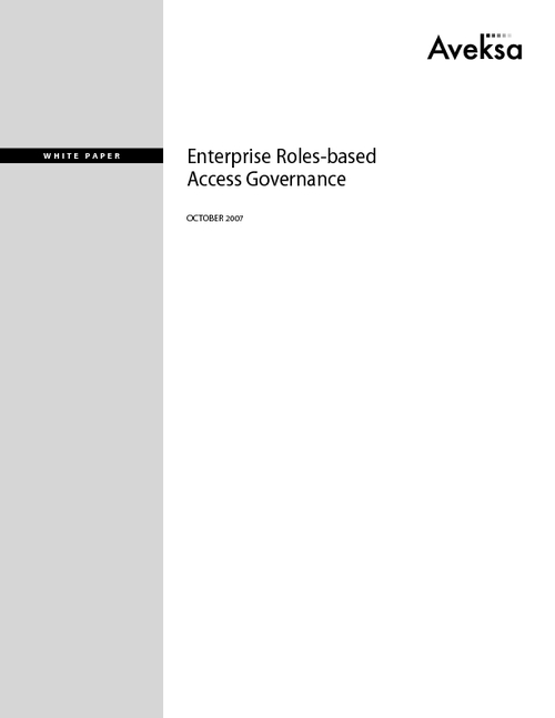 Meeting the Challenges of Roles-based Access Governance