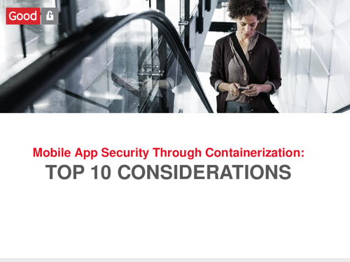 Mobile App Security Using Containerization