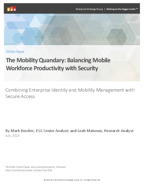 The Mobility Quandary: Balancing Mobile Workforce Productivity with Security