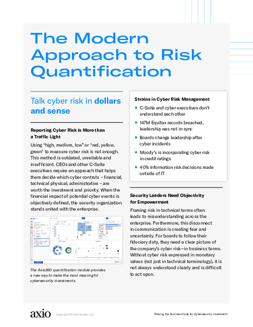 The Modern Approach to Risk Quantification