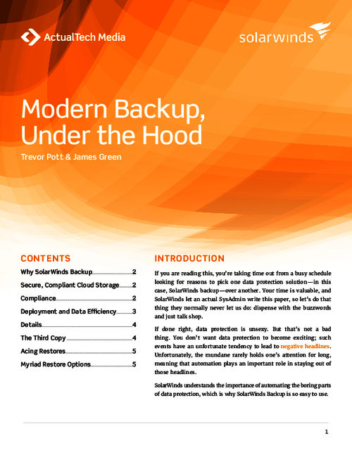 Modern Backup, Under the Hood