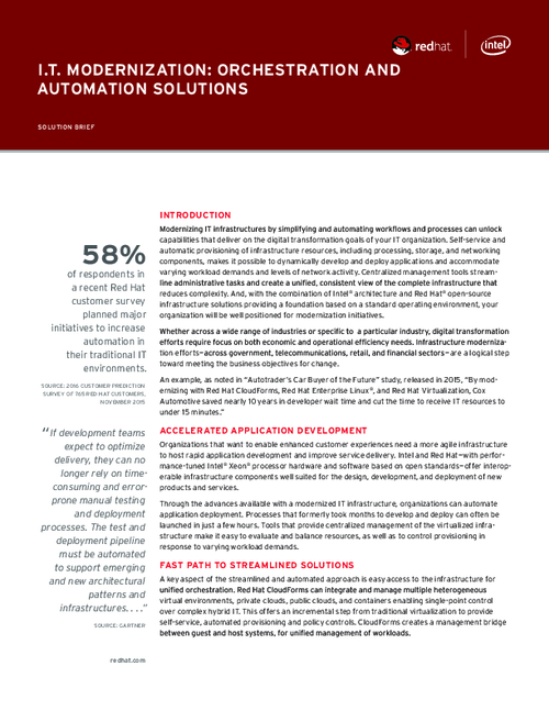 IT Modernization: Orchestration and Automation