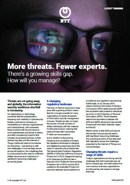 More Threats. Fewer Experts. How Will You Manage?