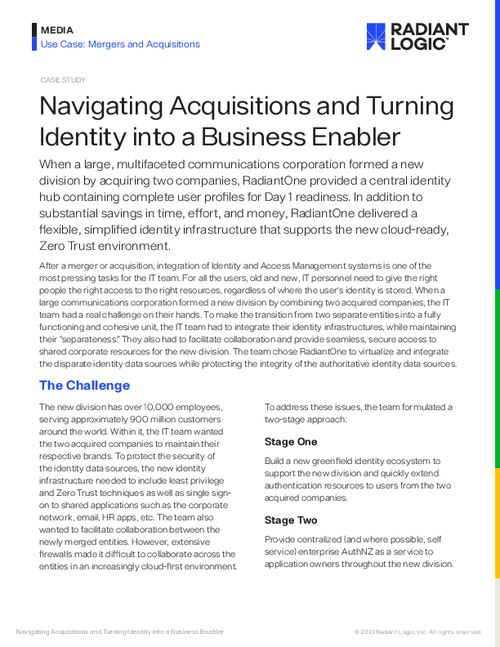 Navigating Acquisitions and Turning Identity into a Business Enabler