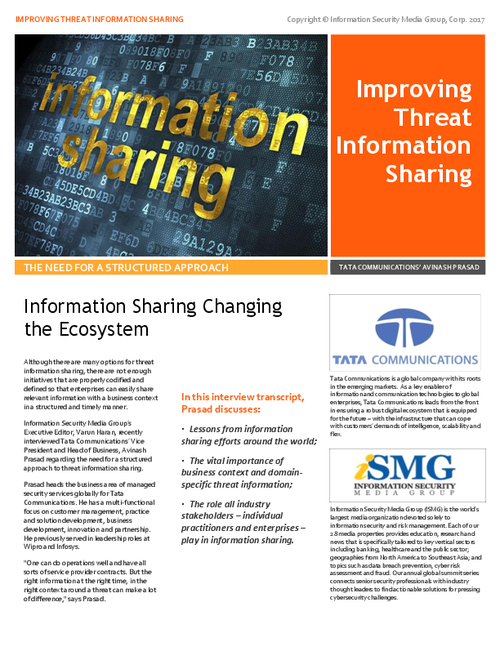 Threat Information Sharing: The Need for a Structured Approach