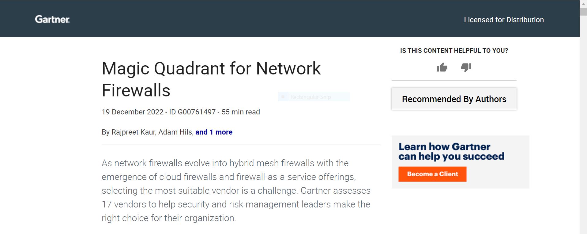 Network Firewall Innovation: Gartner Insights