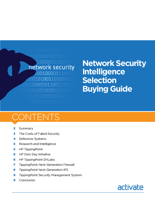 Network Security Intelligence Selection Buying Guide