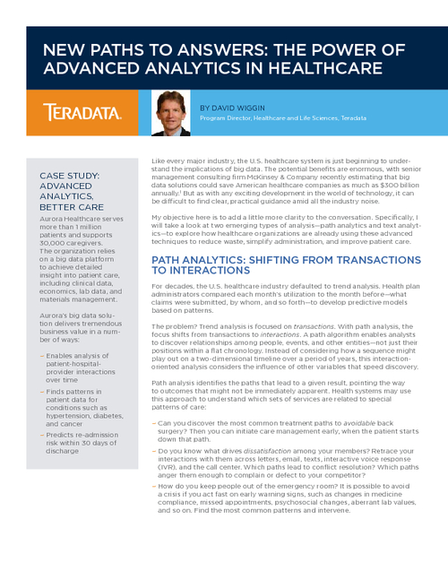 The Power Of Advanced Analytics In Healthcare