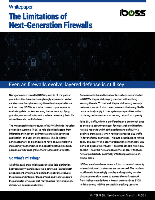 The Role of Next-Generation Firewalls in a Layered Cybersecurity Strategy