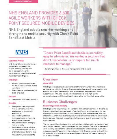 NHS England Provides 6,800 Agile Workers with Secured Mobile Devices