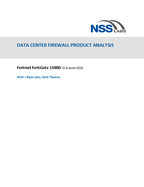 NSS Labs Report - Data Center Firewall