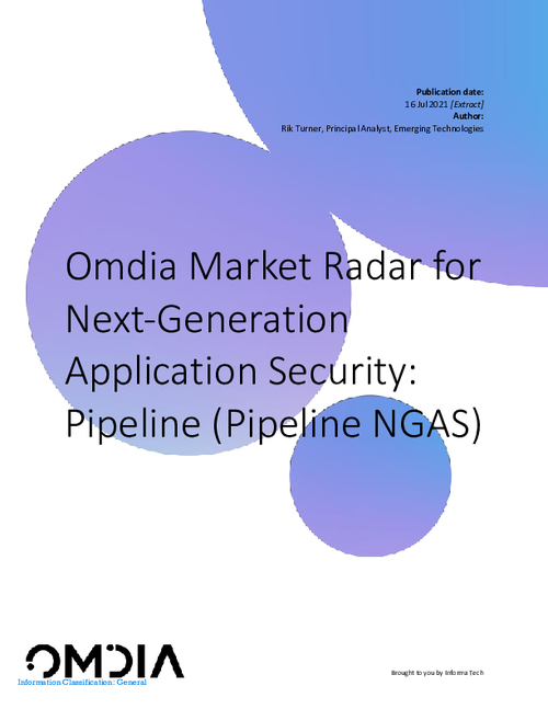 Omdia Market Radar for Next Generation Application Security: Pipeline (Pipeline NGAS)