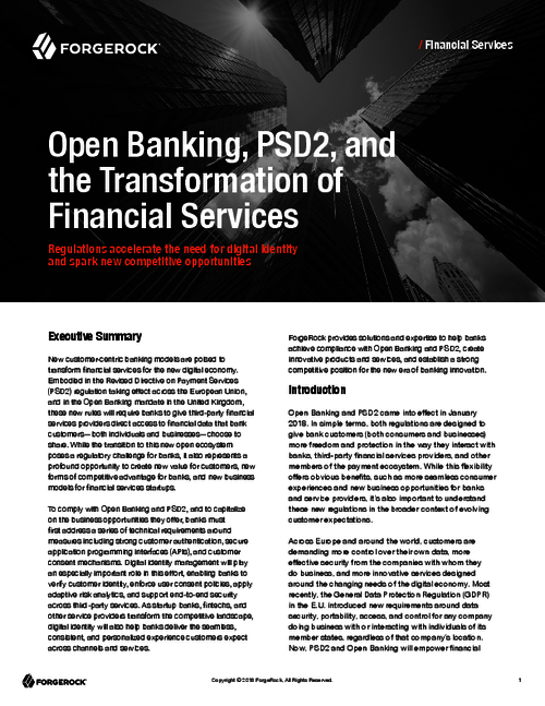 Open Banking, PSD2, and The Transformation of Financial Services