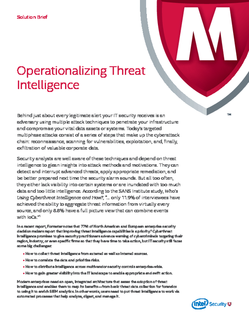 How to Operationalize Threat Intelligence