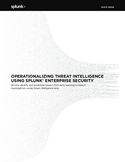 Operationalizing Threat Intelligence Using Splunk Enterprise Security